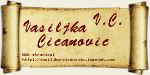 Vasiljka Čičanović vizit kartica